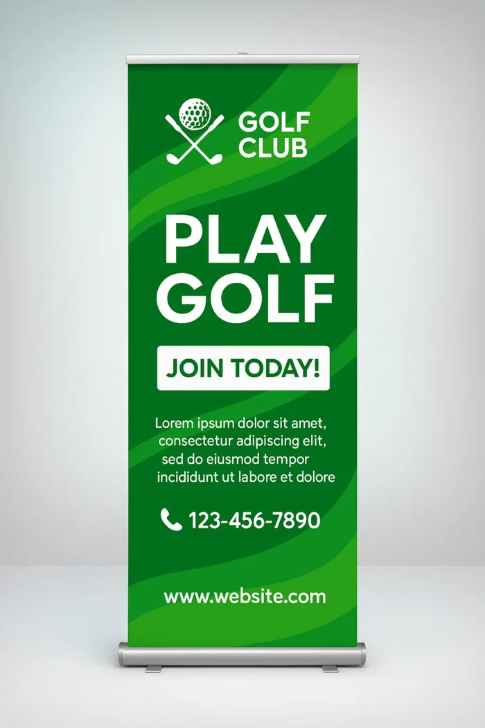 Golf Club Banners Roll Up