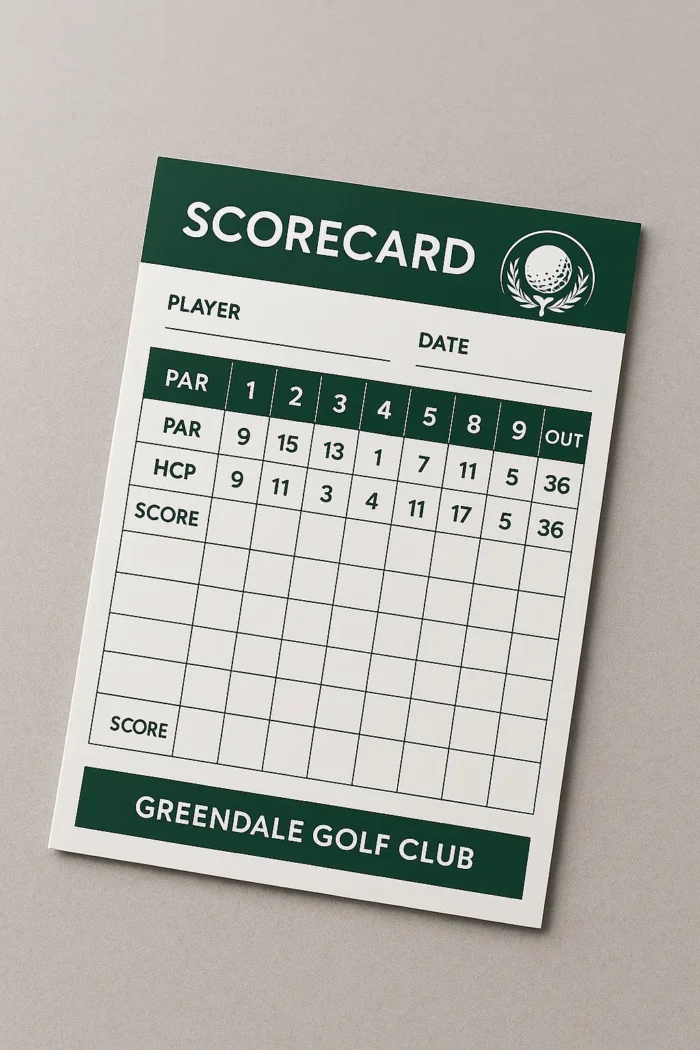 Scorecards - Golf Printing Services